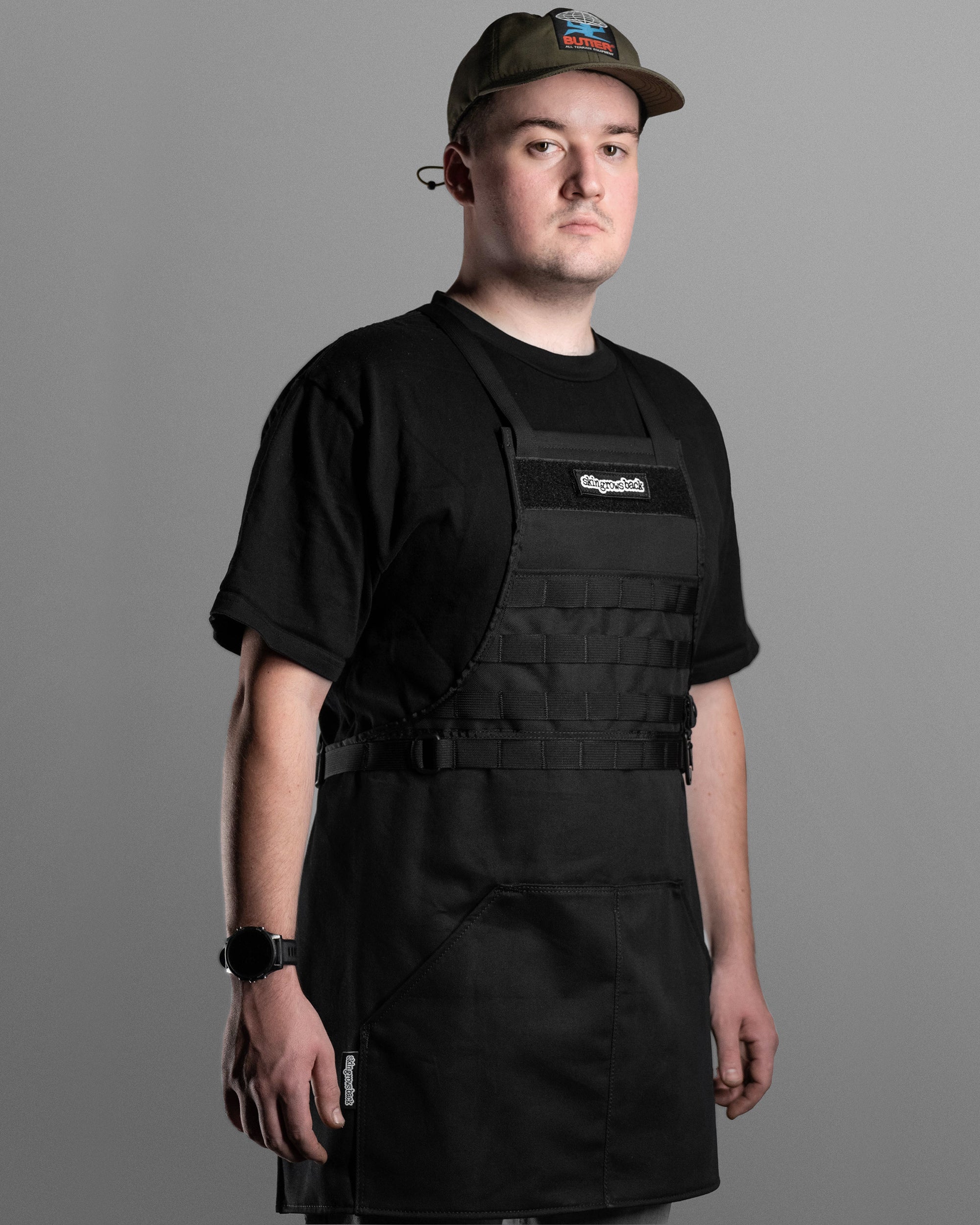 skingrowsback tactical workshop apron black