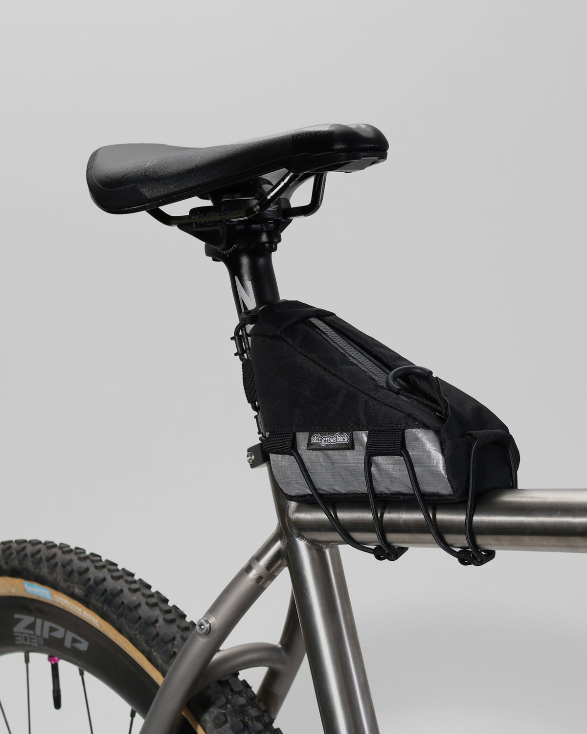 skingrowsback taquito racing rear top tube bag adventure bike