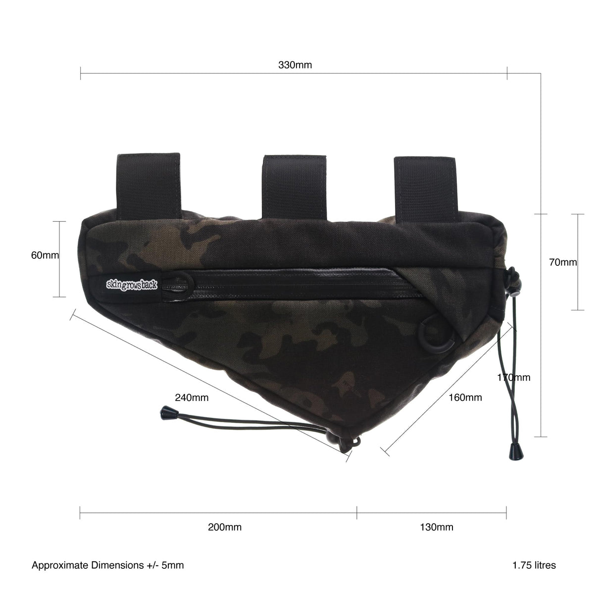 Wedge Frame Bag MultiCam Black - wholesale