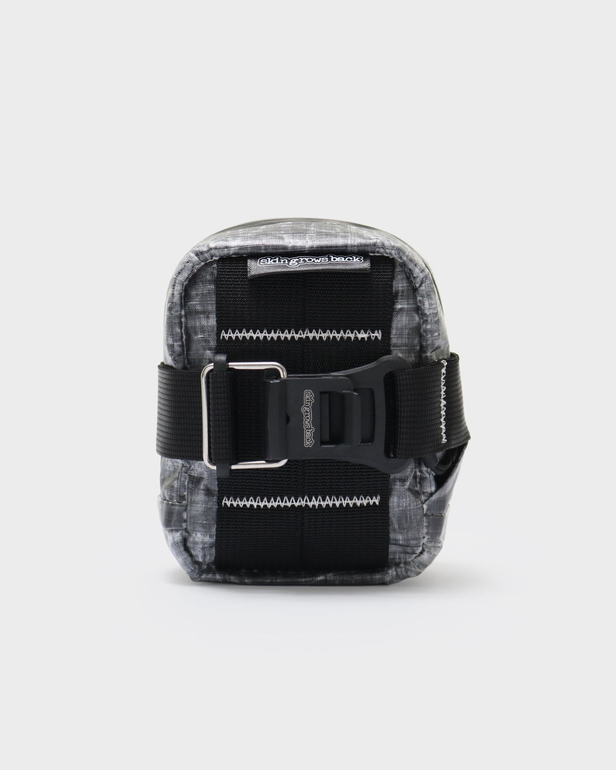 skingrowsback plan b micron saddle bag dyneema black against a white background