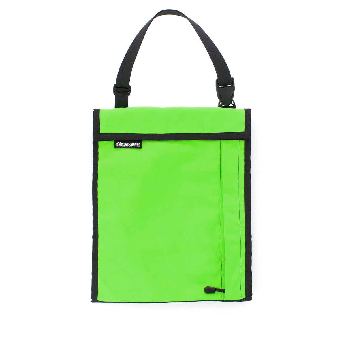 skingrowsback velodrome chainring bag track cycling neon green