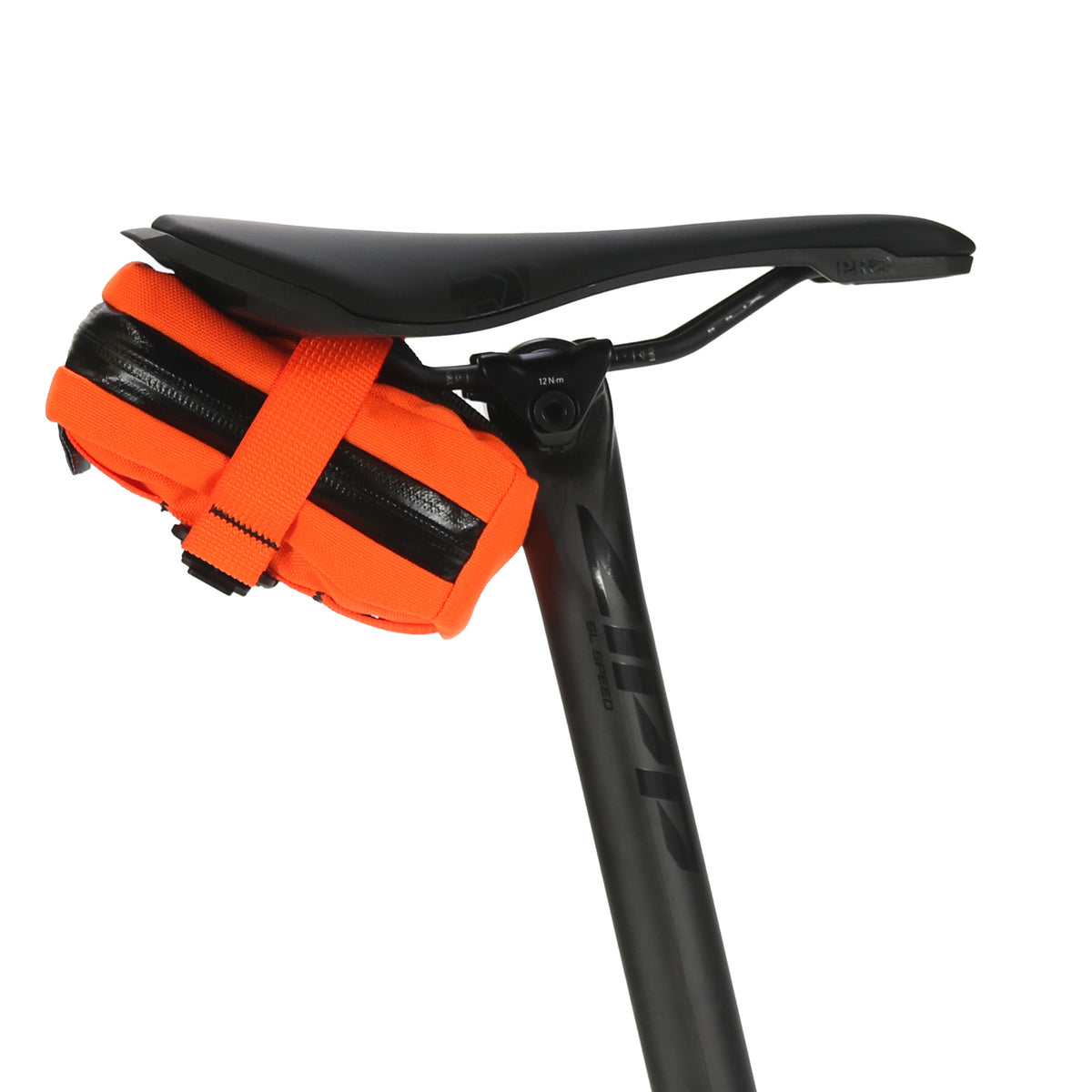 skingrowsback plan b cycling saddle bag neon orange strap ds