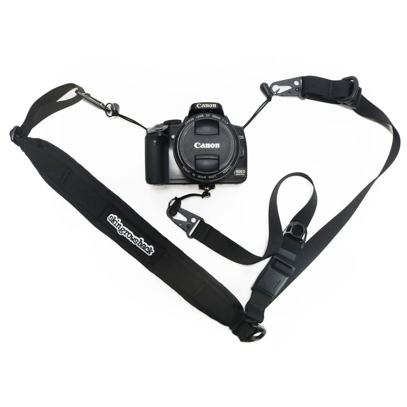 skingrowsback 3Point Cycling Camera Strap Black Made in Australia