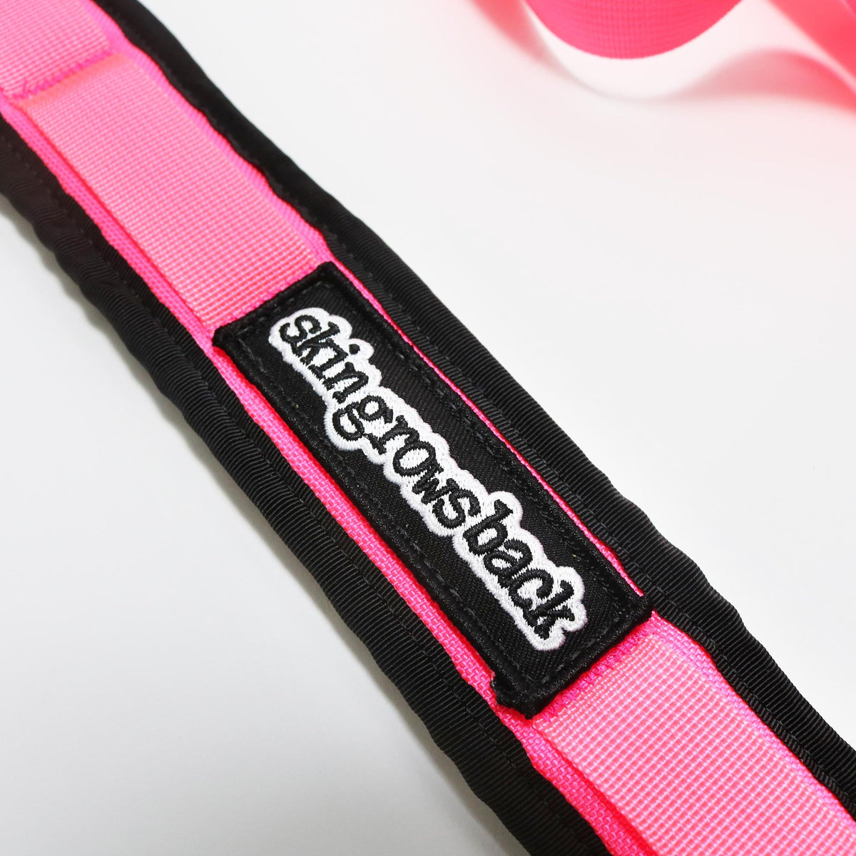 skingrowsback 3Point Cycling Camera Strap neon pink Made in Australia