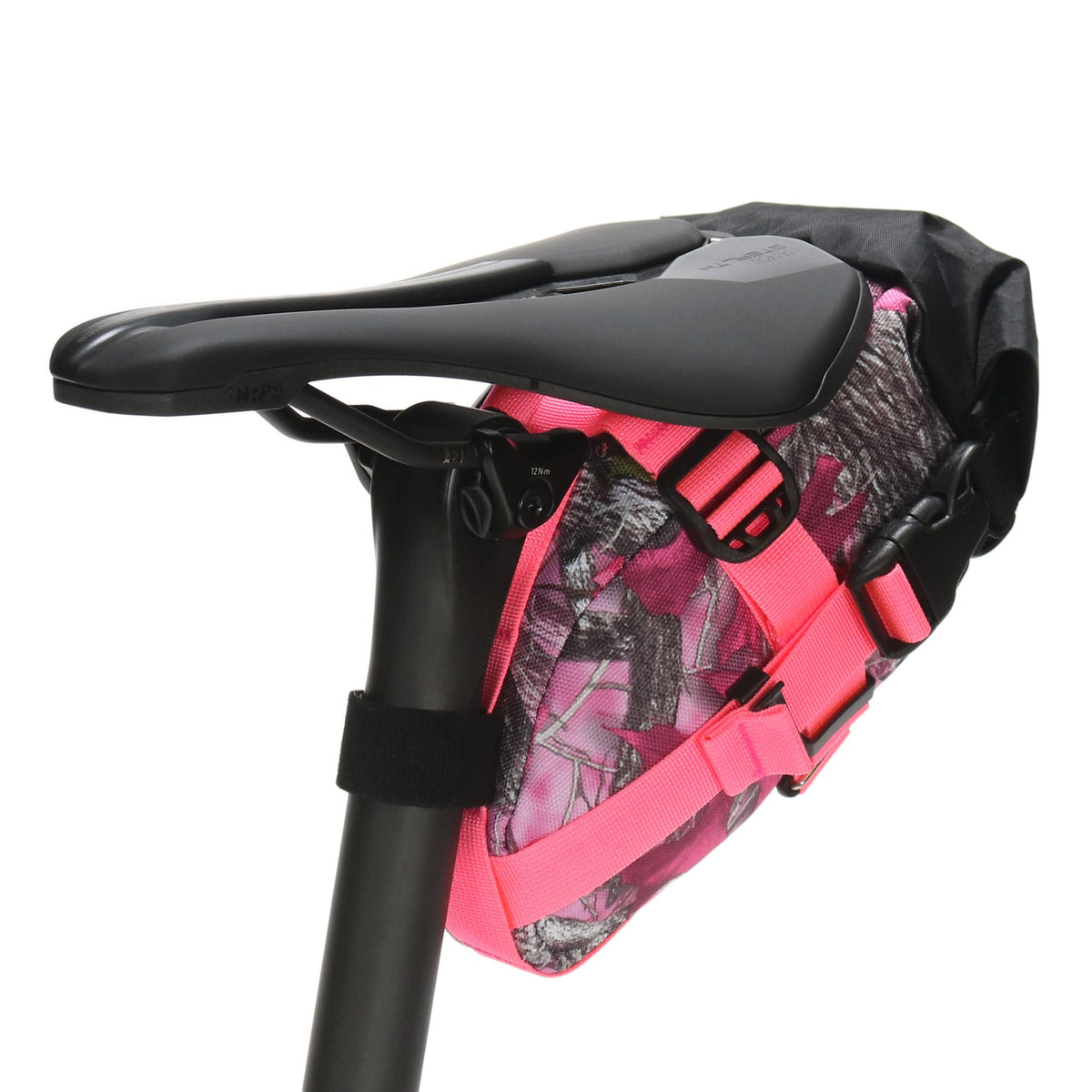skingrowsback flash pak bike packing saddle bag Sassy B Pink