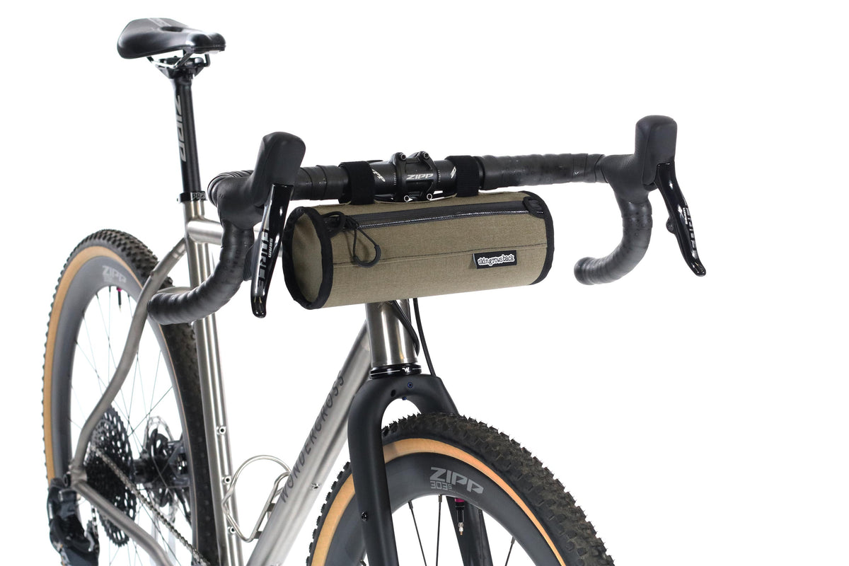 skingrowsback little lunch cycling handlebar bag gravel bike stone made in australia