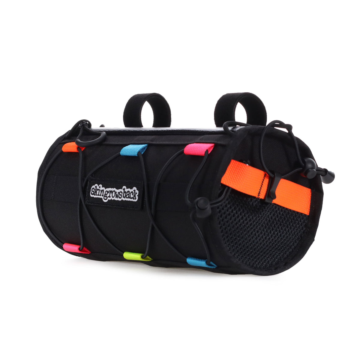 skingrowsback lunch box handlebar bag combo cycling neon