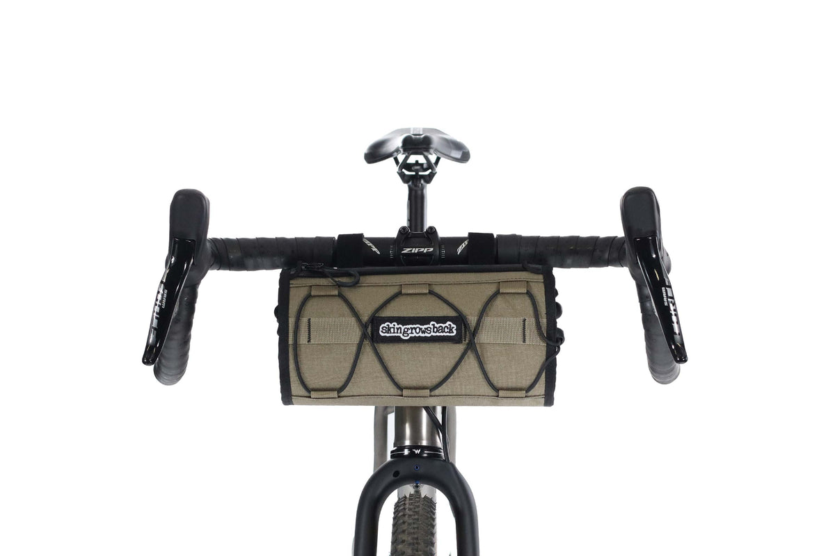 skingrowsback lunchbox cycling handlebar bag gravel bike stone made in australia