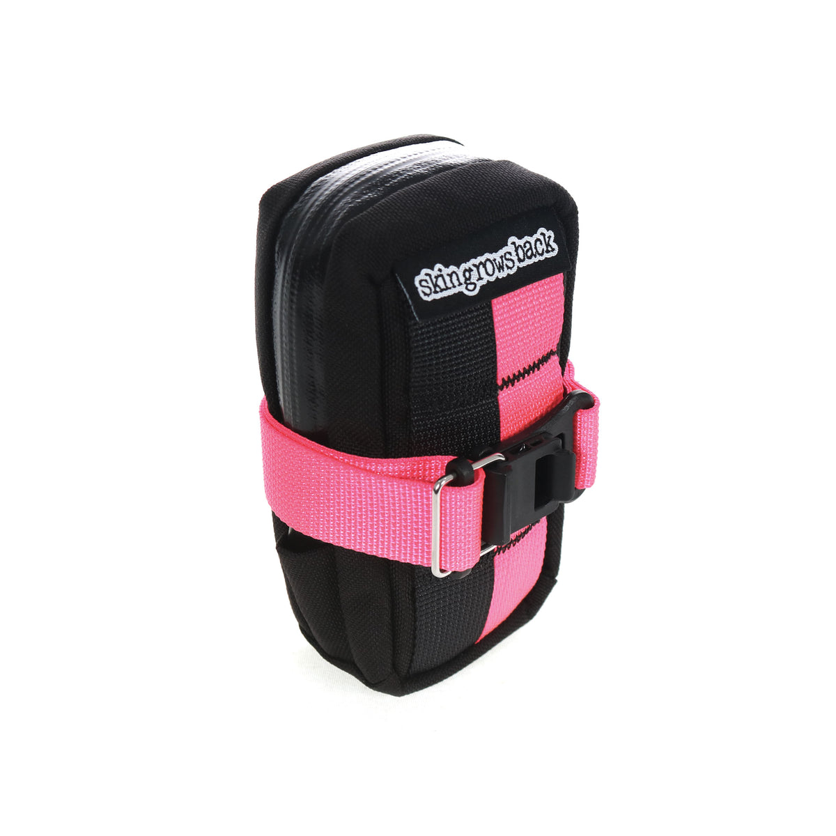 skingrowsback plan b cycling saddle bag neon pink d