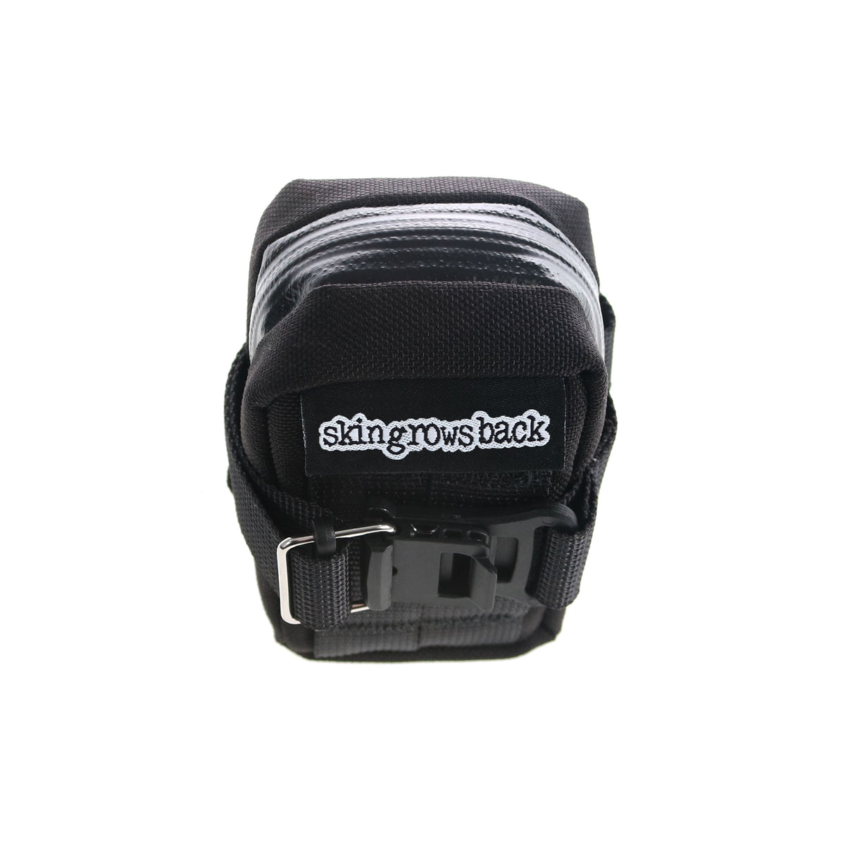 skingrowsback Plan B Micron cycling saddle bag black back view