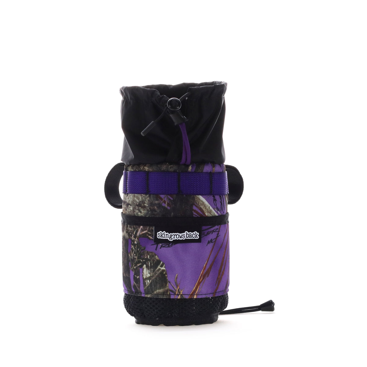 skingrowsback snack stack stem feed bag adventure gravel bike vampire purple camo