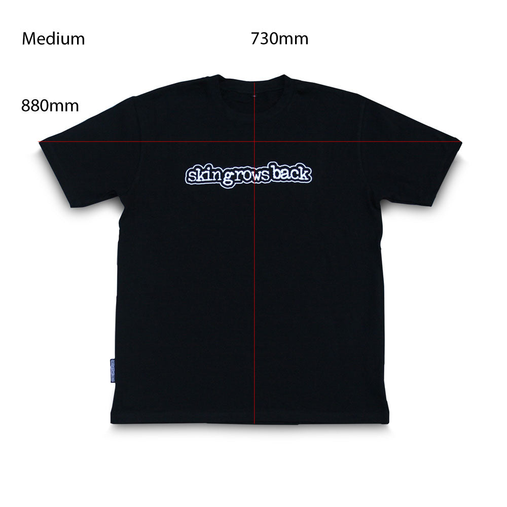 skingrowsback logo t-shirt black medium