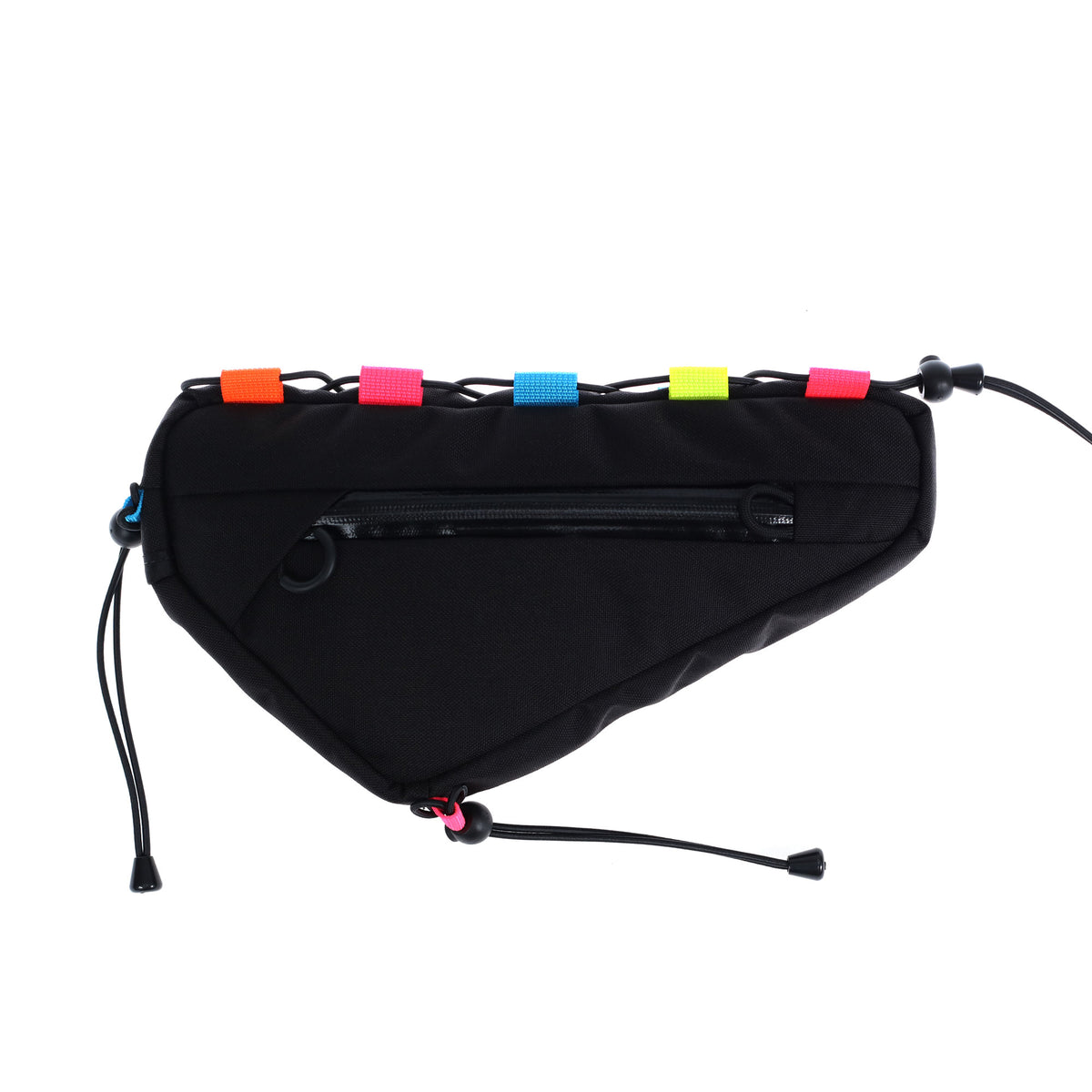 skingrowsback wedge cycling frame bag lace up neon