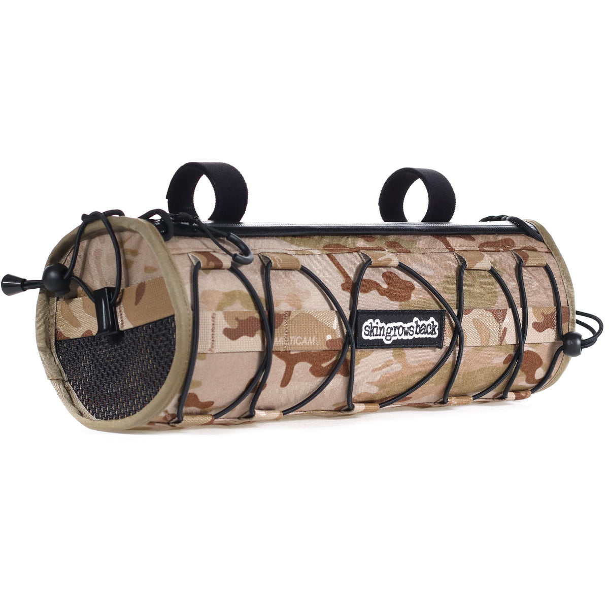 skingrowsback wide boy handlebar bag multicam arid