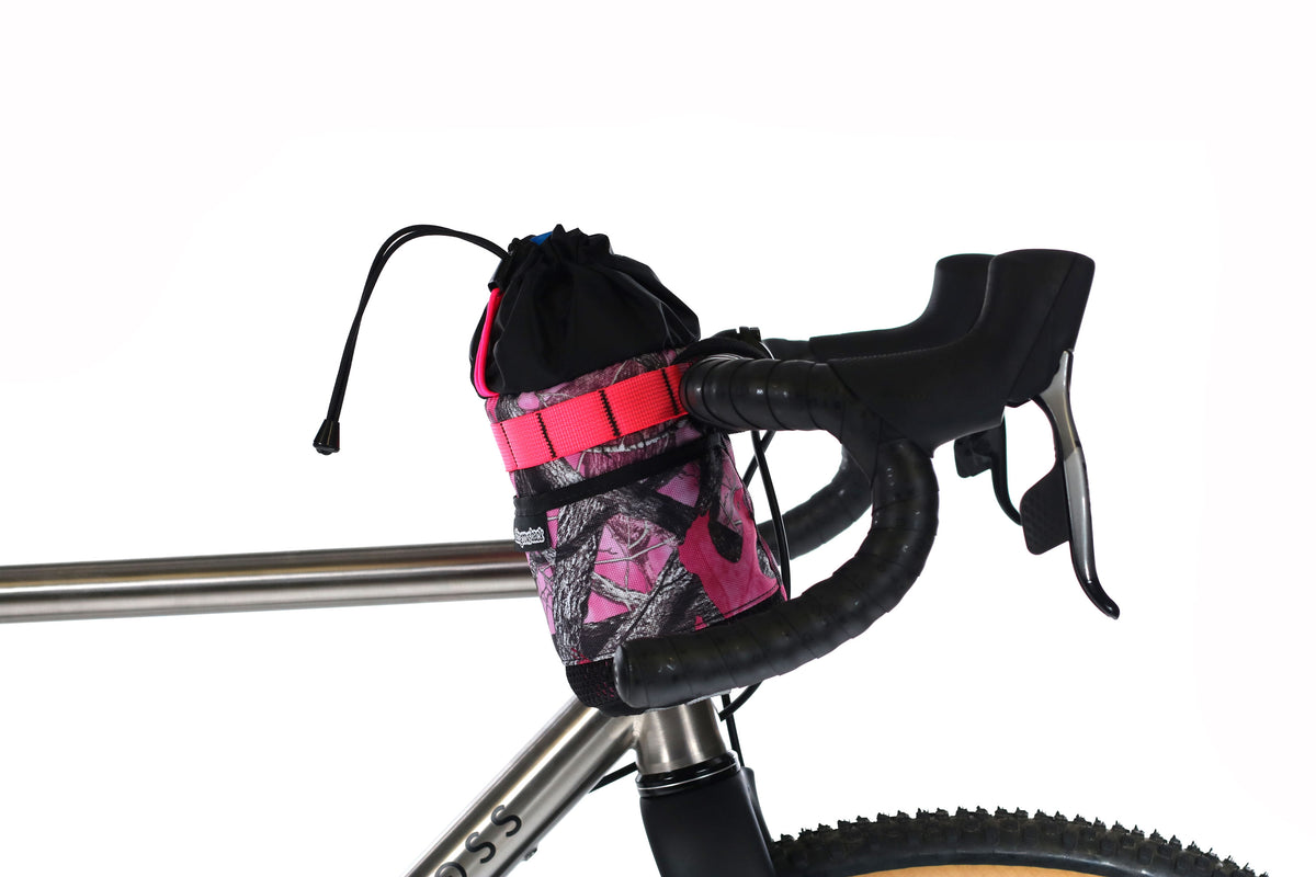 skingrowsback snack stack stem bag adventure gravel bike sassy b pink